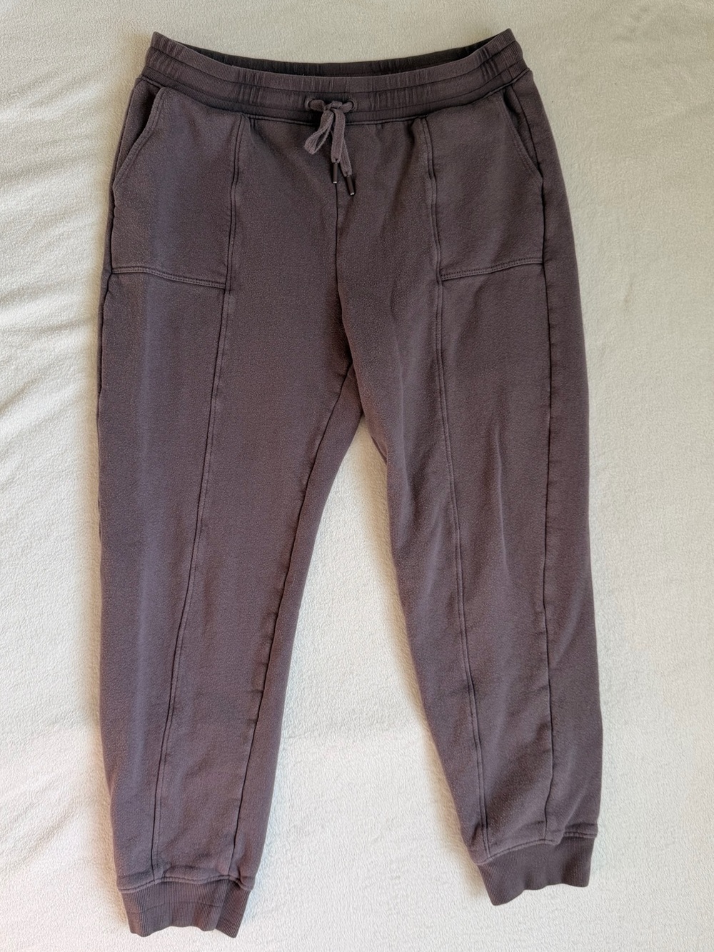 Beyond Yoga French Terry Jogger Sweatpants Dusty Plum Purple Size M Made USA